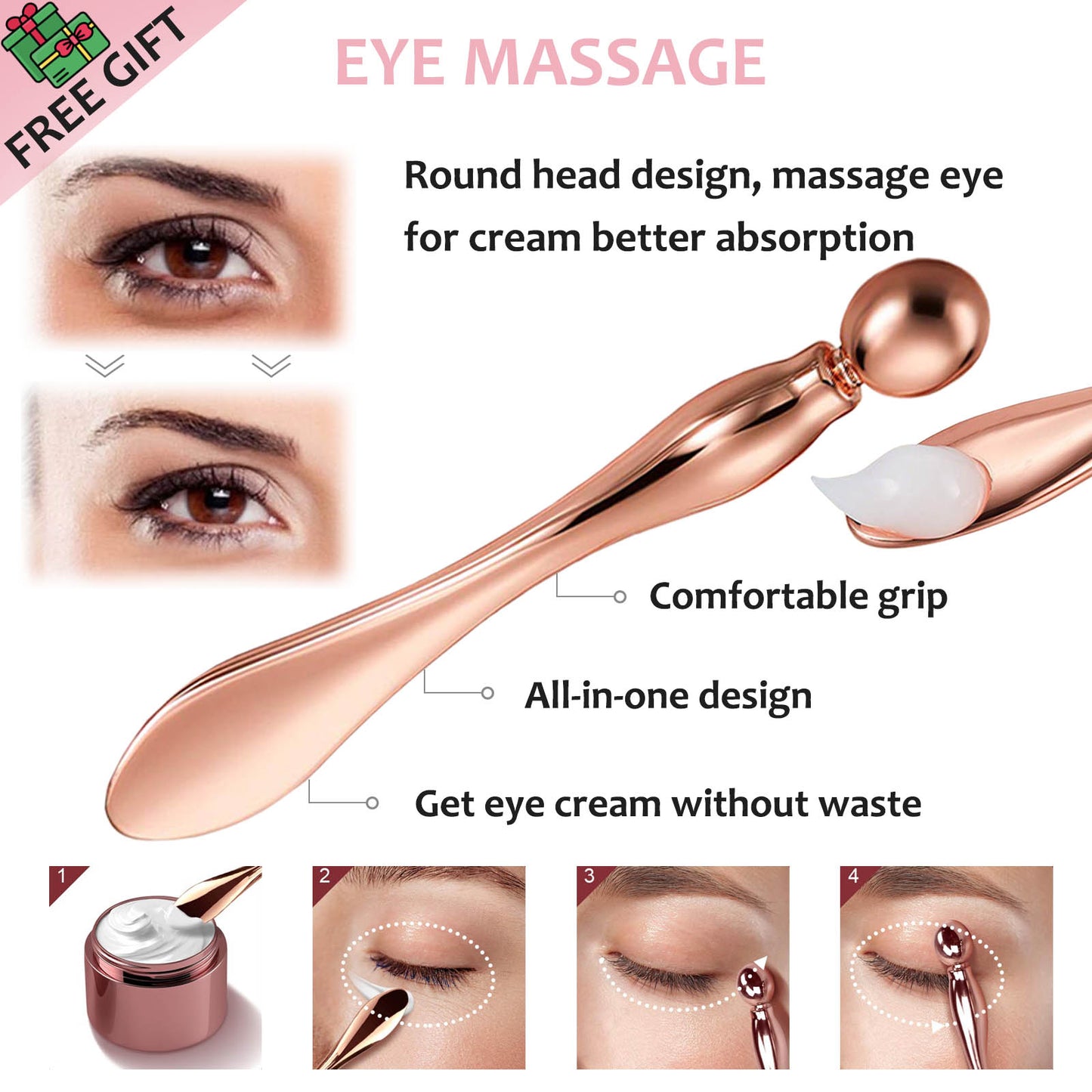 UbodyOasis 2-in-1 Face Massager Roller with 3D Roller Technology for Face and Body Wrinkle & Anti-Aging